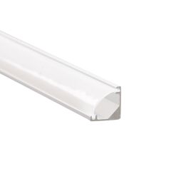 Профиль алюминиевый угловой CAB240 ANOD+Opal (2000x8x8 мм, комплект), Feron