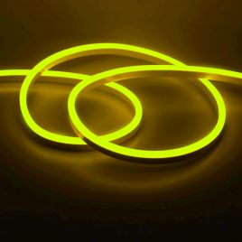 Гибкий неон Silicon + PVC 12v-12w-120led-8x16mm ЛИМОННЫЙ (SMD2835 IP67 50m/8.3mm), Lemon
