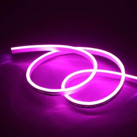 Гибкий неон Silicon + PVC 12v-12w-120led-8x16mm РОЗОВЫЙ (SMD2835 IP67 50m/8.3mm), Pink