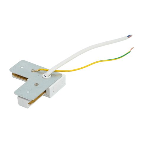 Коннектор 230v LD1021C White угловой с проводом (для систем CAB1007), Feron фото 2