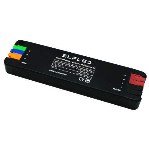 Блок питания 24v 100w Nano (4.1A, IP20, алюминий), ELFLED 24100BEnano-SS фото 1