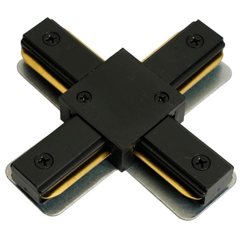 Коннектор 230v LD1018 Black X (для систем CAB1007), Feron фото 1