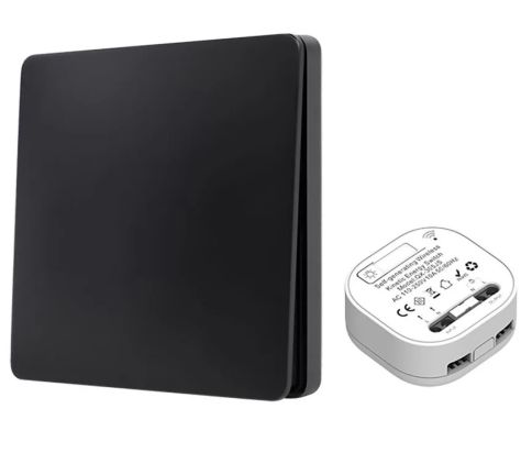 Выключатель дистанционный SMART-305JS (230V, 10A, Kinetic пульт, 1 зона, 433MHz), BLACK фото 1