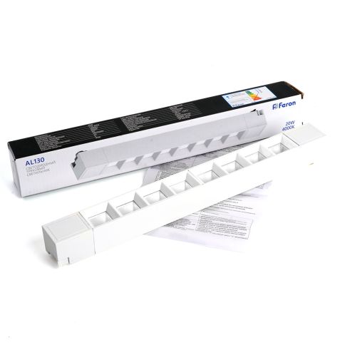 Светильник трековый 230v AL130 20w White (1800Lm 4000K 60°), Feron серия LensFold фото 4