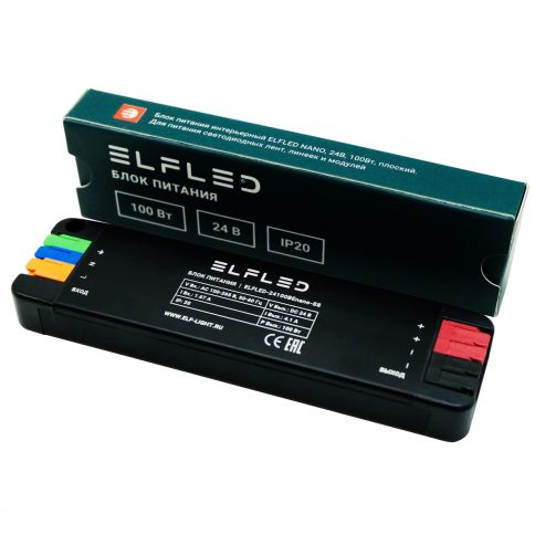 Блок питания 24v 100w Nano (4.1A, IP20, алюминий), ELFLED 24100BEnano-SS фото 2