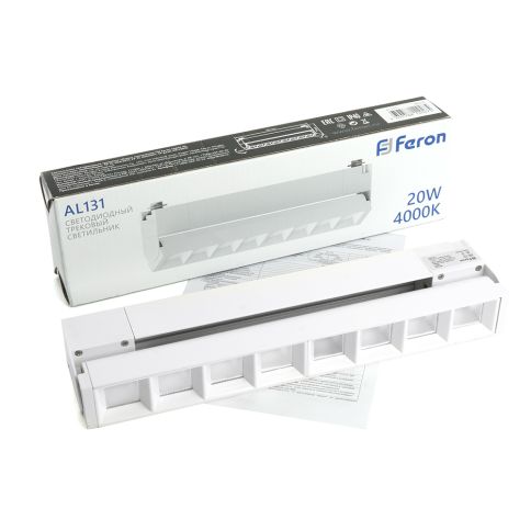 Светильник трековый 230v AL131 20w White (1800Lm 4000K 60° ↕90°), Feron серия LensFold фото 4