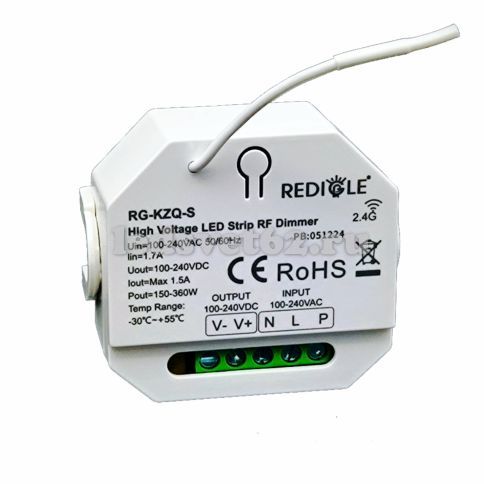 Диммер SMART S1-HV-DIM (230V, 1.5A, 2.4G), Redigle RG-KZQ-S фото 1