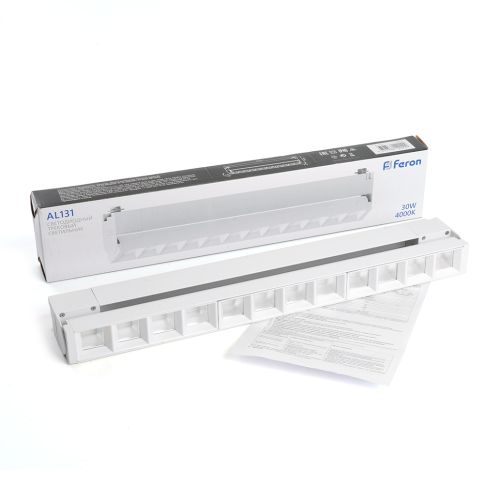 Светильник трековый 230v AL131 30w White (2700Lm 4000K 60° ↕90°), Feron серия LensFold фото 4