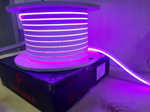 Гибкий неон Silicon + PVC 12v-12w-120led-8x16mm ФИОЛЕТОВЫЙ (SMD2835 IP67 50m/8.3mm), Purple фото 2