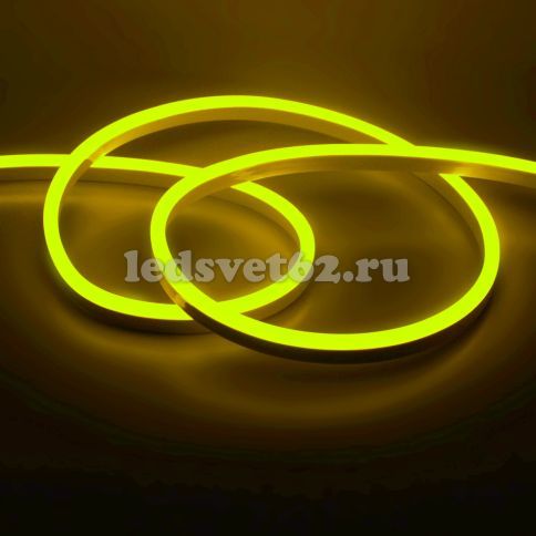 Гибкий неон Silicon + PVC 12v-12w-120led-8x16mm ЛИМОННЫЙ (SMD2835 IP67 50m/8.3mm), Lemon фото 1