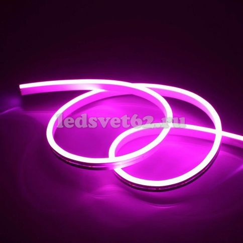 Гибкий неон Silicon + PVC 12v-12w-120led-8x16mm РОЗОВЫЙ (SMD2835 IP67 50m/8.3mm), Pink фото 1