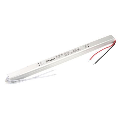 Блок питания 12v 72w Super Slim (6A, IP33, алюминий), Feron LB001 фото 2