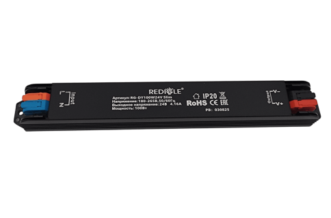 Блок питания 24v 100w Super Slim (4.16A, IP20, алюминий), Redigle RG-DY100W24V Slim фото 2