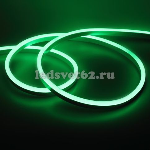 Гибкий неон Silicon + PVC 12v-12w-120led-8x16mm ЗЕЛЁНЫЙ (SMD2835 IP67 50m/8.3mm), Green фото 1