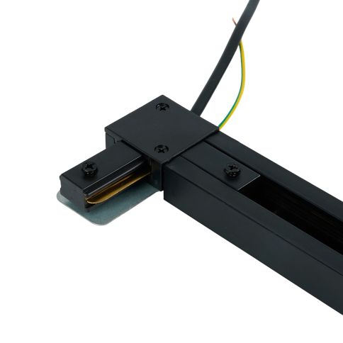 Коннектор 230v LD1021C Black угловой с проводом (для систем CAB1007), Feron фото 3