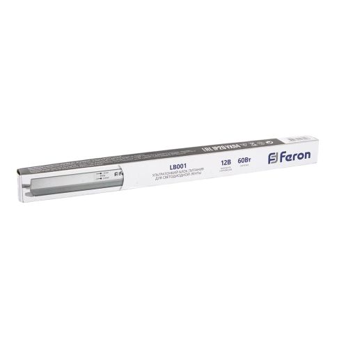 Блок питания 12v 72w Super Slim (6A, IP33, алюминий), Feron LB001 фото 1