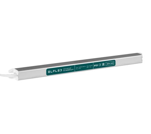Блок питания 24v 36w Super Slim (1.5A, IP33, алюминий), ELF-24036BElong-J фото 1
