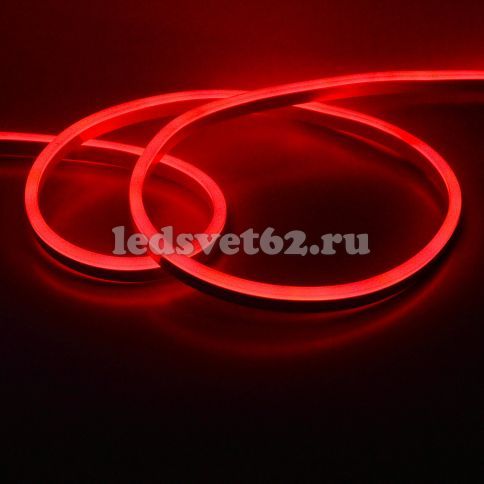 Гибкий неон Silicon + PVC 12v-12w-120led-8x16mm КРАСНЫЙ (SMD2835 IP67 50m/8.3mm), Red фото 1